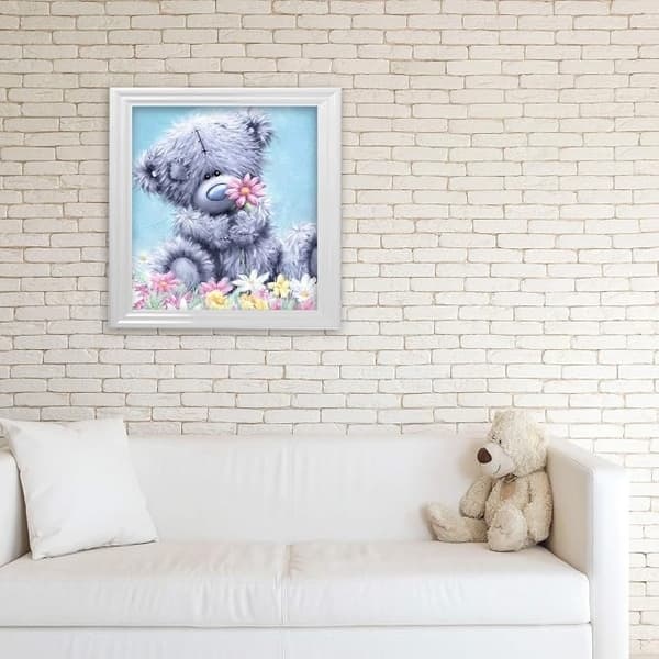 DIY 5D Diamantmålning Set - 30x30cm, Cartoon Bear Crafts wi