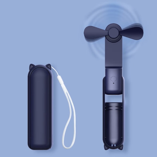 Lommevifte, mini bærbar håndholdt vifte, USB oppladbart batteri