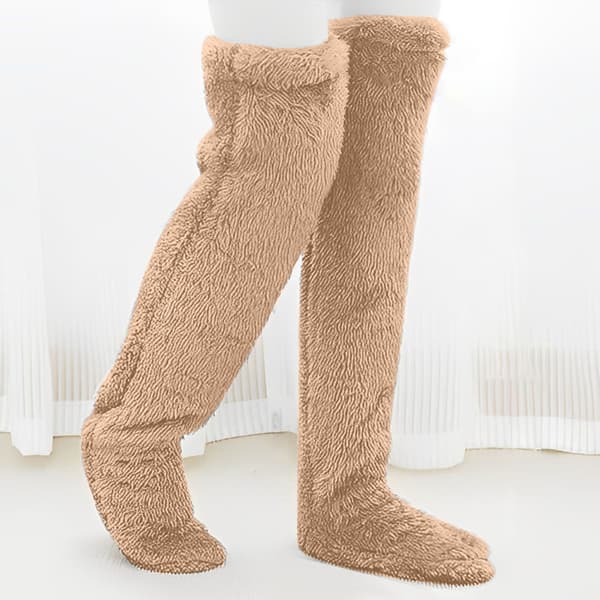Sokker, dame fleece sokker - Brun