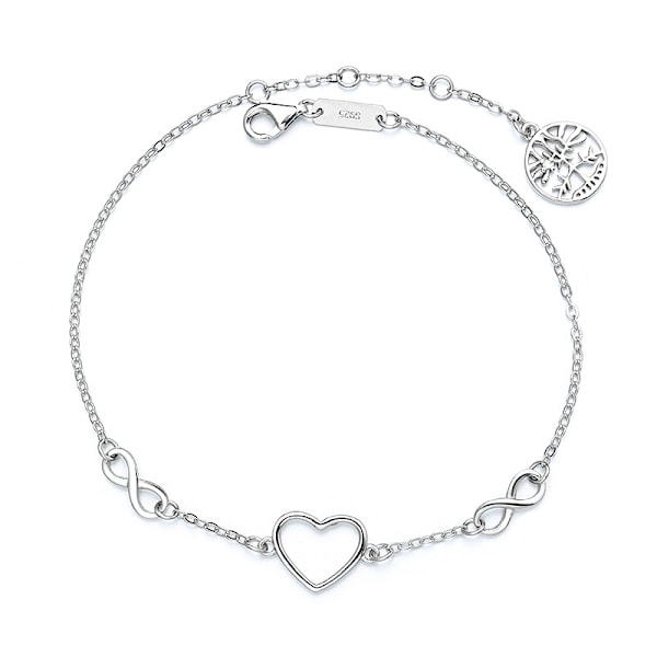 925 Silver Damarmband för Kvinnor, Justerbart Damarmband, Gi C