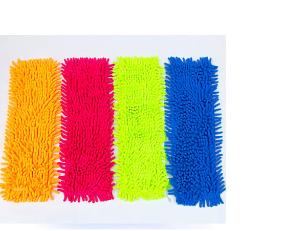 Utdragbar Mikrofiber Golvmopp Rengörare (x4 Utbytesmopphuvuden)