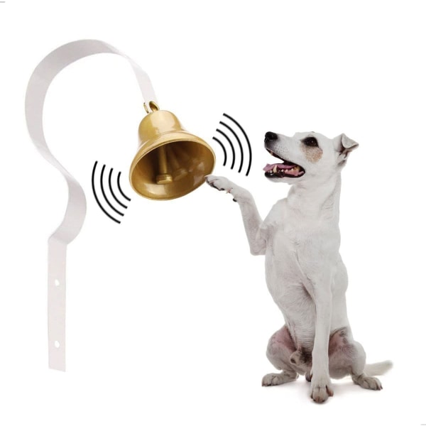（Hvit）Antikkmetallbutikkeiere Bell Call Bell Dog Training Bel