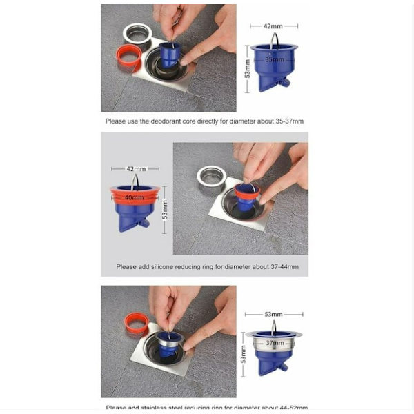 Golvavlopp för dusch, Anti-Backflow, Anti-Luktande, Kök Badrum Dr