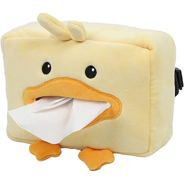 Creative Little Yellow Duck Car Tissue Box, Cute Tissue Box, Car