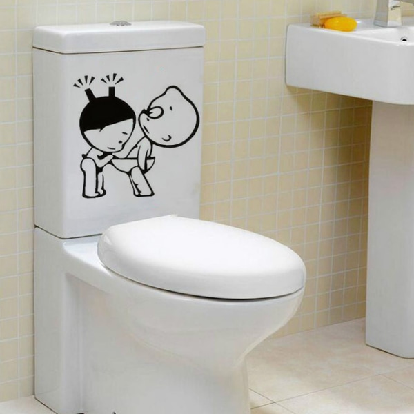 Tarrat outoille lapsille, hauska seinätarra WC:hen, kylpyhuoneeseen, sarjaan