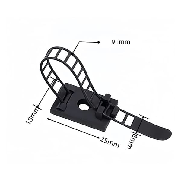Nippusiteet - 91 x 18 mm kaapelinpidike - Mustat nippusiteet - 20 kpl