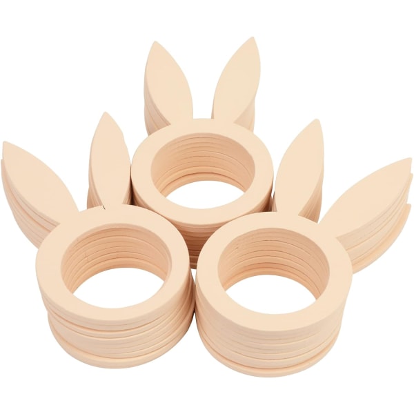 30pcs Easter Napkin Holders, Round Rabbit Ears, Easter Breakfast