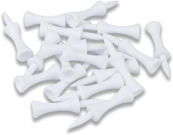 Plast Golf Tees Pakke med 100 - Hvit 51 mm