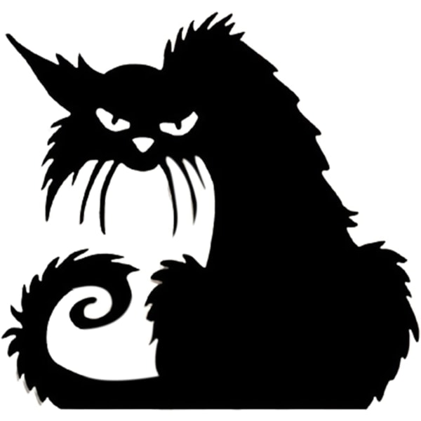 Angry Cat Dekorasjon Jern Silhuetter Hage Ornament innendørs