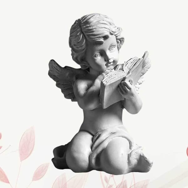 Resin Engel Figur Engel Statue Skrivebordsdekoration Ornament til Af