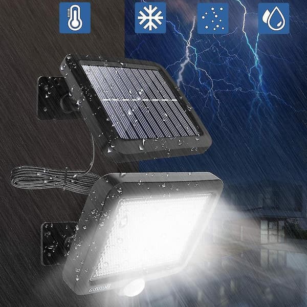 Solcellelamper for utendørs, 56 LED solcellelampe utendørs med bevegelsessensor