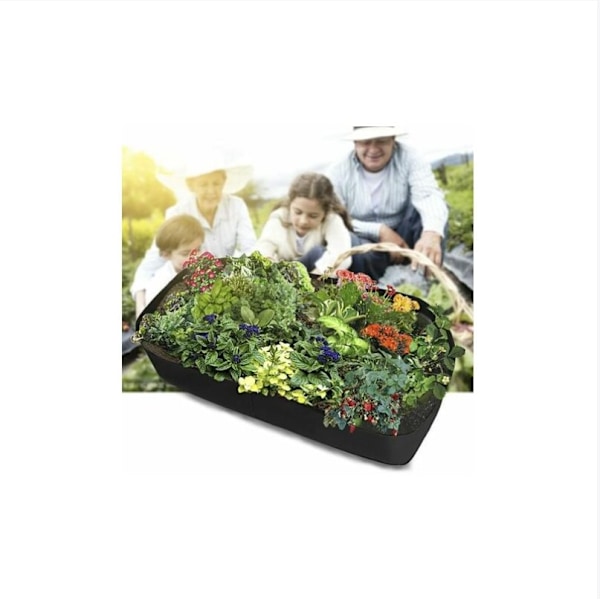Rektangulær åndbar stof hævet seng Planter - Holdbar plante