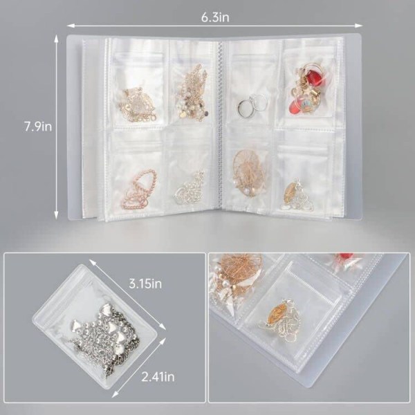 Transparent Jewelry Manager Manual - Fotoalbum til opbevaring af smykker