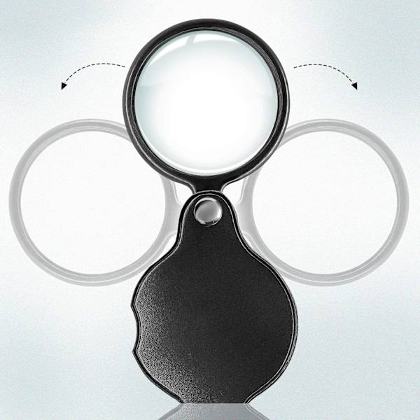 2-pack 10x liten fickförstoringsglas premium hopfällbar minilup