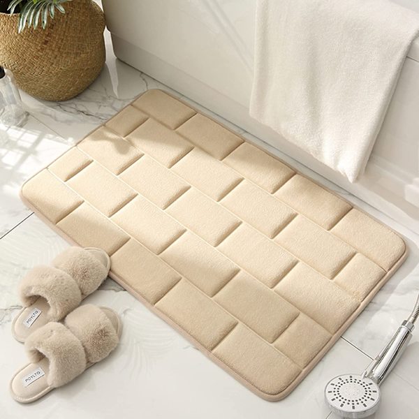 Bademåtte 50 x 80cm Superabsorberende Memory Foam Bademåtte