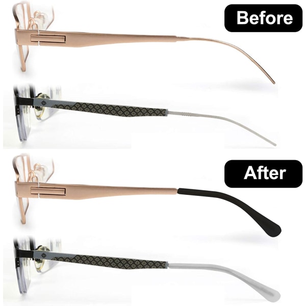 4 par briller Endespidser Silikone Anti-Slip Blød Komfortabel Sili