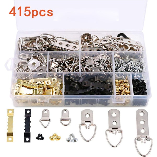 415 Pieces Metal Picture Frame Picture Frame Hanging Ring Hook K