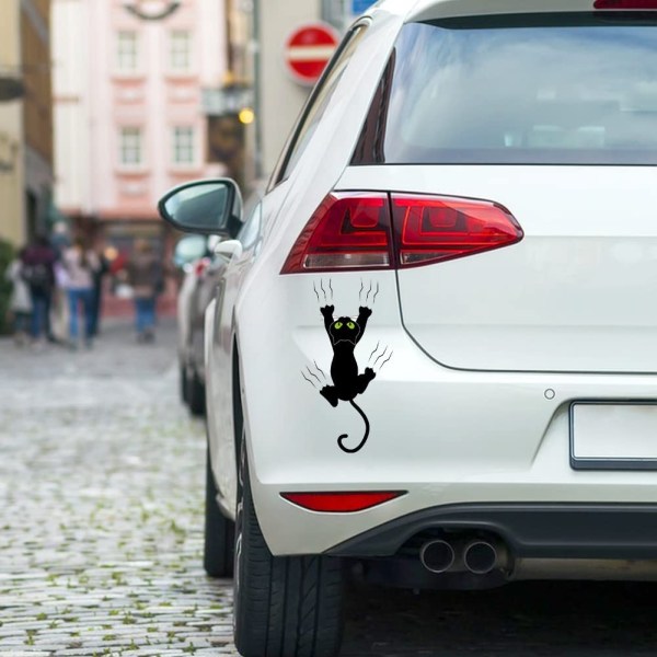 Katt Bilstickers, 2 Stykker Søte Katt Bilsticker Morsomme Bilstickers