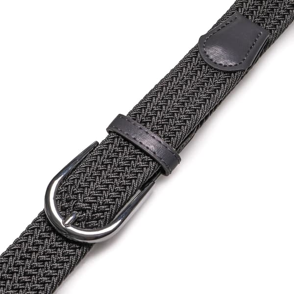 (Svart) unisex elastisk vevd belte elastisk stoffbelte for menn an