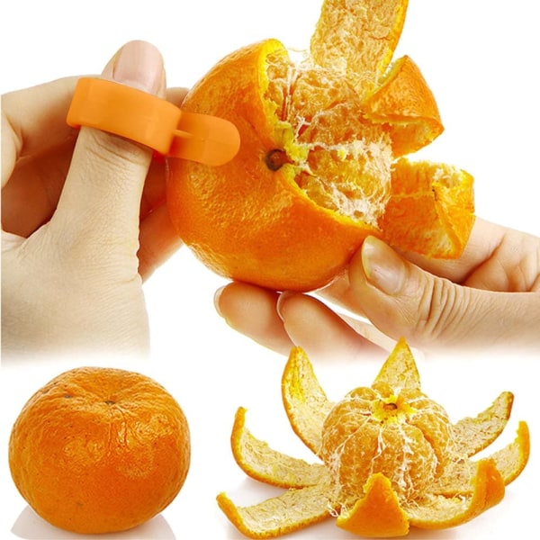 Appelsin sitronskall, sett med 10 sitrusfruktskrellere i plast