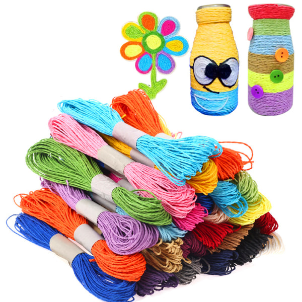 24 Color Double Strand Woven Paper Rope/Handmade Paper Rope