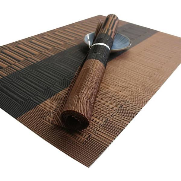 Sort Brun - Skridsikre PVC-dækkeservietter Vaskbare dækkeservietter (45x30cm) Dækkeservietter til køkken, L