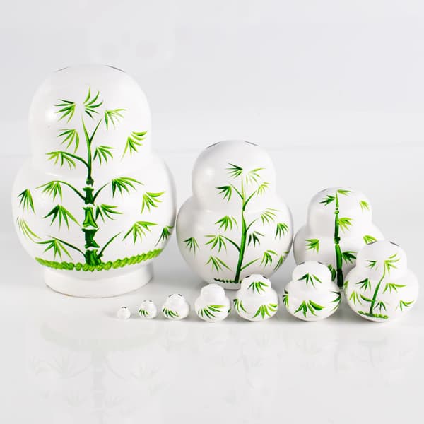 Panda Ryska Nesting Dolls Matryoshka Dockor Set 10 Stycken för Barn Leksak Heminredning