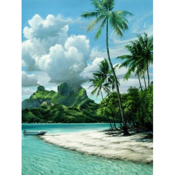 30x40cm 5D DIY Diamantmålning Full,A#Série de Paysages de Bord