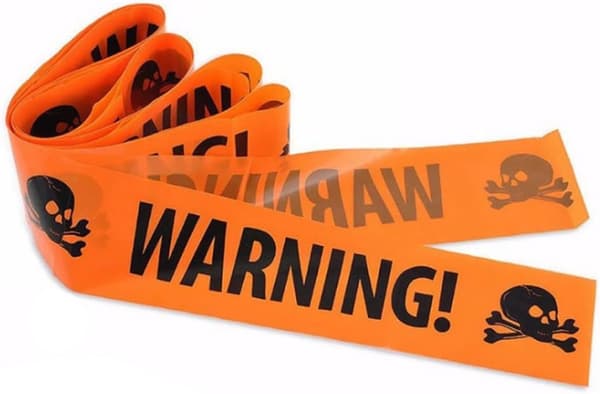 Halloween Hazard Varningstape Icke-Klistrig Säkerhets Varningstape D