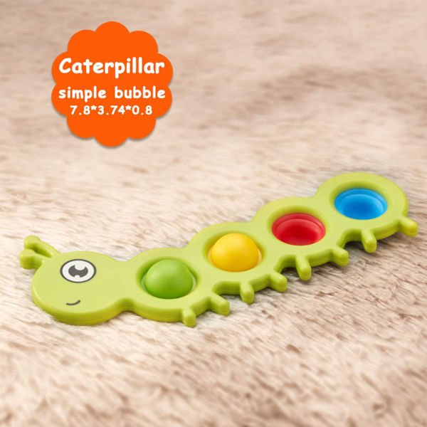 Enkel bubbla Fidget Popper sensoriska leksaker Present för 6+ månader Ba