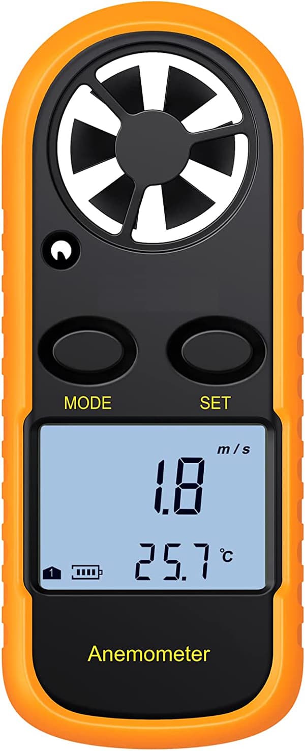 LCD Digital Anemometer Vindhastighedsmåler Luftstrømshastighedsmåler