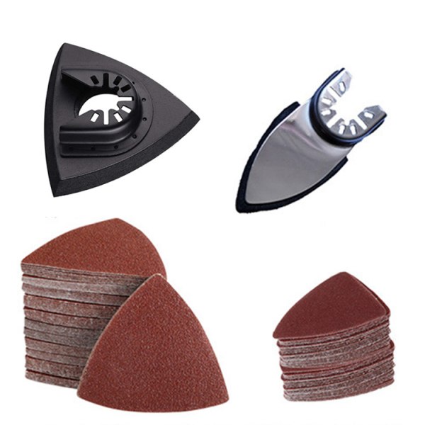 51 stk. Universal Triangular Sanding Pads - Velcro Strap, til Osci