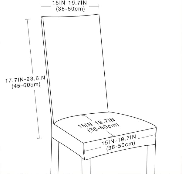 (Hvit) Stoltrekk Dekor Stoltrekk Stretch-Cover Elastisk Span