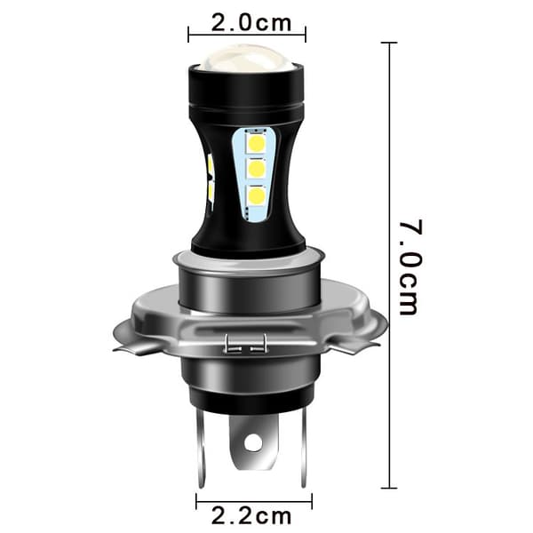 5-delt hvit lys bil LED tåkelys ny 9003/H4 3030