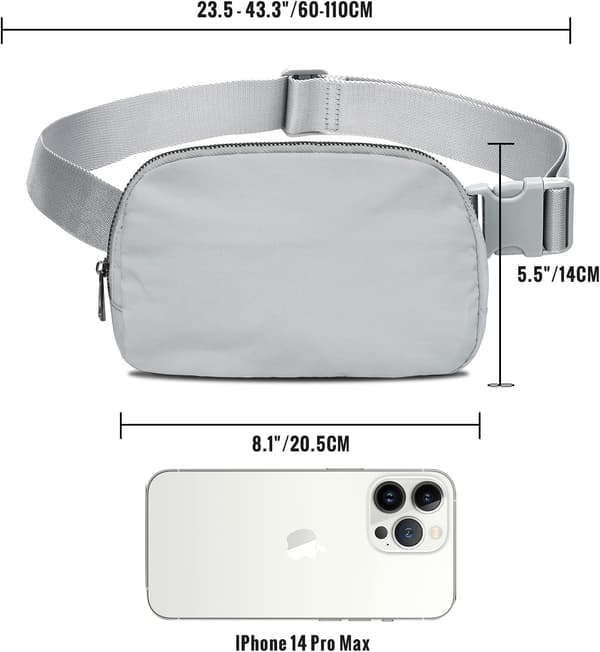 Bältesväska för kvinnor Lättvikts midjeväska Crossbody-väskor med A