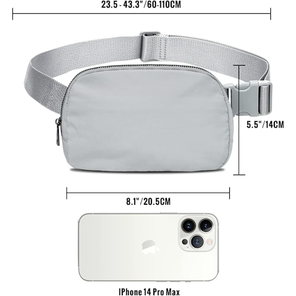 Bæltetaske til kvinder - Letvægts Fanny Packs Crossbody tasker med A