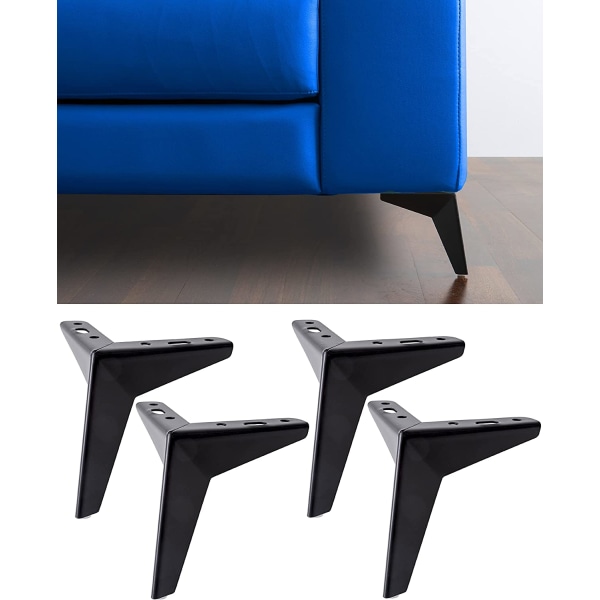 4 modellmøbler og sofaben Sett med 4 metallben - Elegant De