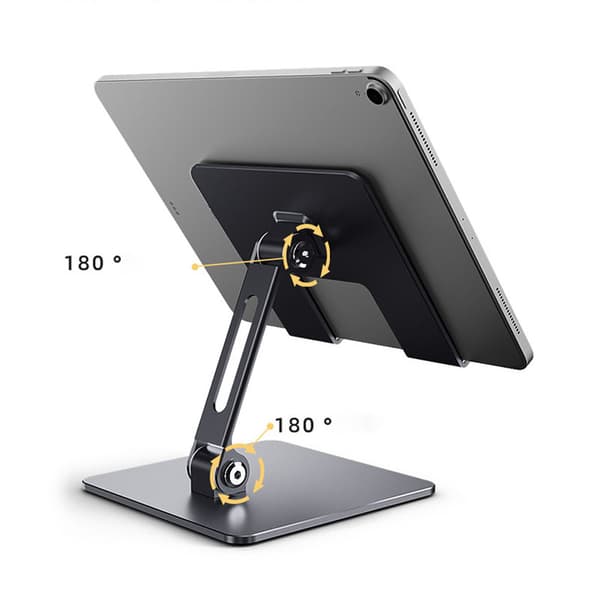 Tablet Desktop Metal Stand, Kraftig Foldbar Bærbar Stand