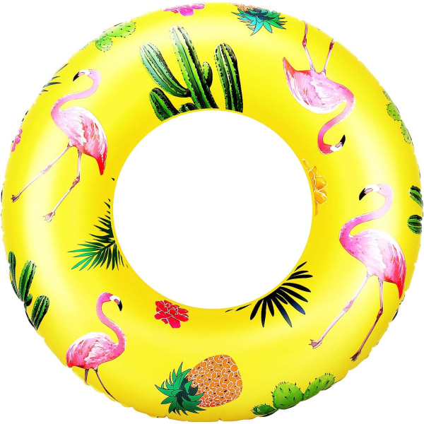 Inflatable Pool Buoy, Flamingo Shape Swimming Ring, Inflatable F