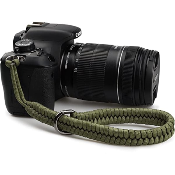 Camera Strap, 35cm Braided Paracord Camera Strap（Green）, Quick R