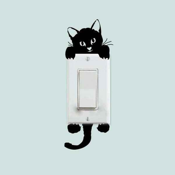 Bryterkatt Veggklistremerker Lysbryter Dekor Klistremerker