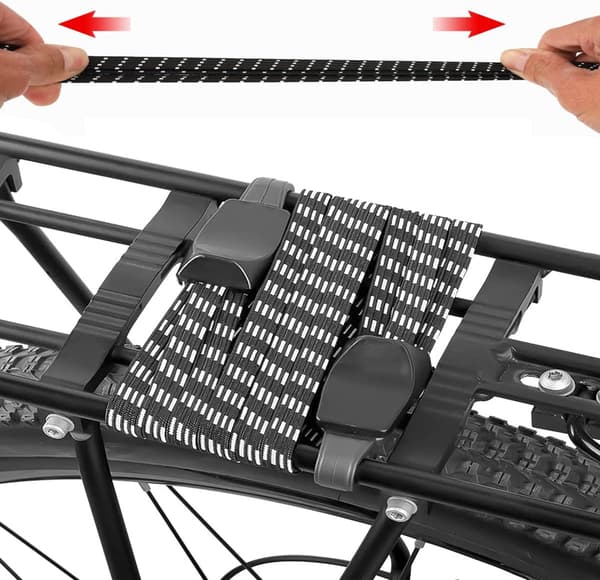 2 stk. cykelbagagestropper med elastisk krog cykelbagage