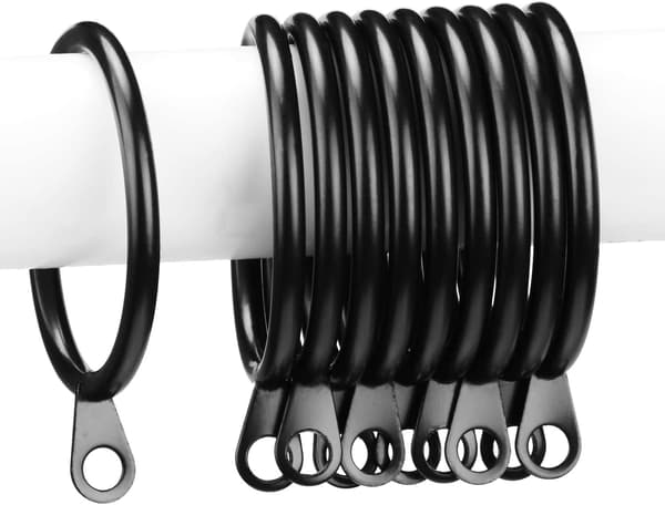 60 st. Gardinringar, Gardinringar och Stänger, 38 mm Innerdiameter
