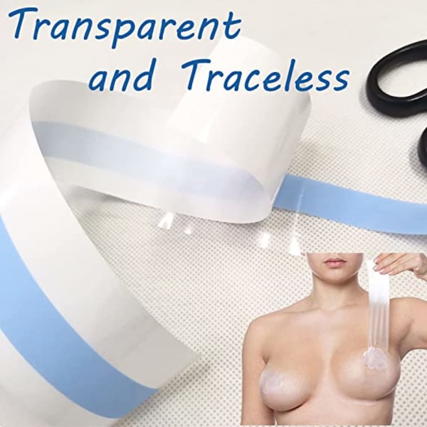 BH (blå)-Bryst Tape BH Usynlig bryst selvklebende stropp