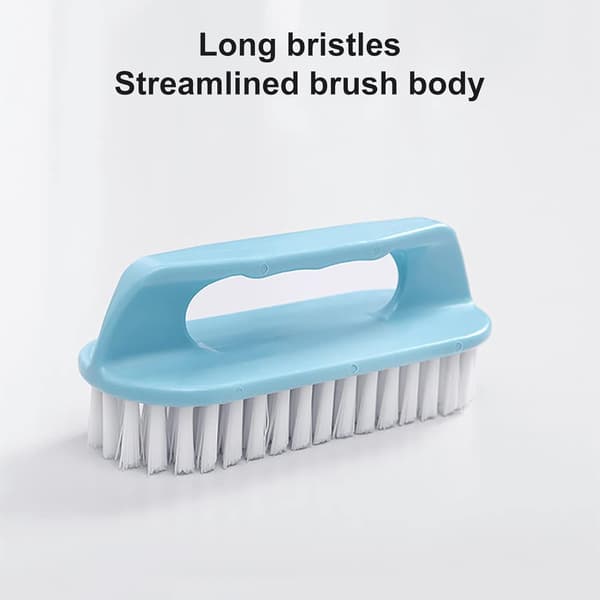 (Blå) Plast Skrubbebørste Seng Vaskeri Rengøringsbørste Greb Vibr