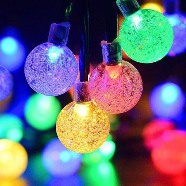 Udendørs solcelledrevne julelys Guinguette, 12M/39ft 100LED