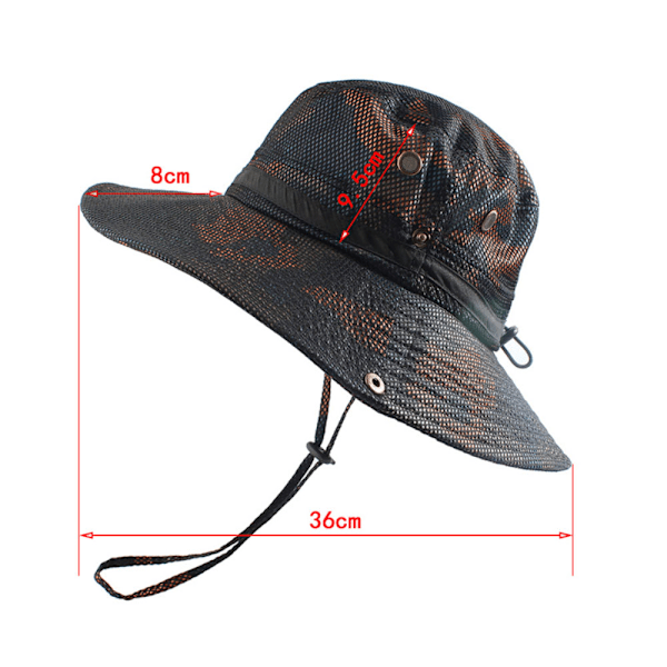 Mesh Camouflage Bucket Hat til Kvinder