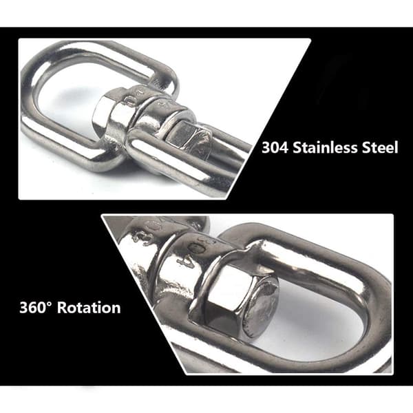 M5 304 Rustfrit Stål Svingbar Ring Svingbar Nøglering (5 Pakke)
