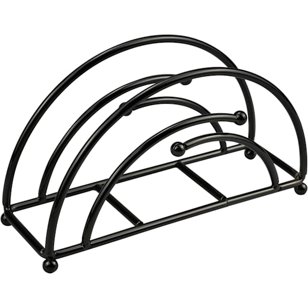 Serviettholder i bord, bordserviettholder svart servietholder H