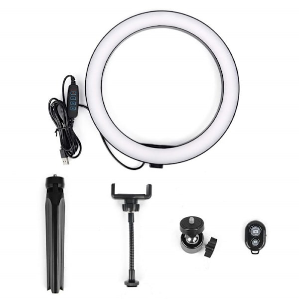 Ringlys med stort stativ, 12\" Selfie Ringlys, Justerbar
